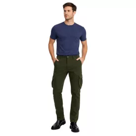   klasszikus FQ1924 FQHarris férfi cargo nadrág  gomb és zipper alkalmi nadrág 21900476-ME-190413 zöld Méret: XL