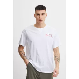   klasszikus tömör SDElam férfi póló  kerek nyakú Ing 21107521-110601 fehér Méret: 2XL