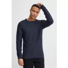 klasszikus 11 PROJECT PRTill elegáns férfi elegáns kötött Pulóver  kerek nyakú kötött Pulóver 21301004-ME-1940101 kék Méret: 2XL
