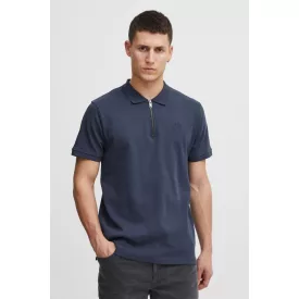   klasszikus tömör SDZakir férfi polo Ing  zipper Ing 21301022-ME-194010 kék Méret: L