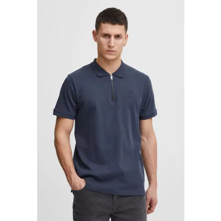 klasszikus tömör SDZakir férfi polo Ing  zipper Ing 21301022-ME-194010 kék Méret: XL