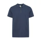 klasszikus tömör SDZakir férfi polo Ing  zipper Ing 21301022-ME-194010 kék Méret: XL