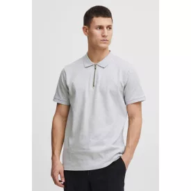   klasszikus tömör SDZakir férfi polo Ing  zipper Ing 21301022-ME-1541011 szürke Méret: M