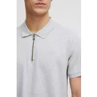 klasszikus tömör SDZakir férfi polo Ing  zipper Ing 21301022-ME-1541011 szürke Méret: M