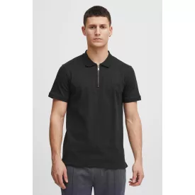   klasszikus tömör SDZakir férfi polo Ing  zipper Ing 21301022-ME-194008 fekete Méret: XL
