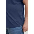 klasszikus BLEND BHGila BT férfi póló  kerek nyakú Ing Plus sizes 20716315ME-194024 kék Méret: 5XL