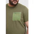 klasszikus BLEND BHBenedikt BT férfi póló  kerek nyakú Ing Plus sizes 20716313ME-190515 zöld Méret: 4XL