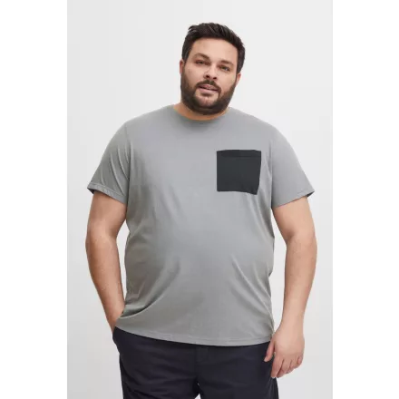 klasszikus BLEND BHBenedikt BT férfi póló  kerek nyakú Ing Plus sizes 20716313ME-184006 szürke Méret: 3XL