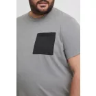 klasszikus BLEND BHBenedikt BT férfi póló  kerek nyakú Ing Plus sizes 20716313ME-184006 szürke Méret: 3XL