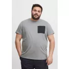 klasszikus BLEND BHBenedikt BT férfi póló  kerek nyakú Ing Plus sizes 20716313ME-184006 szürke Méret: 4XL