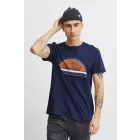 klasszikus BLEND férfi póló  kerek nyakú Ing 20715022-194024 kék Méret: S