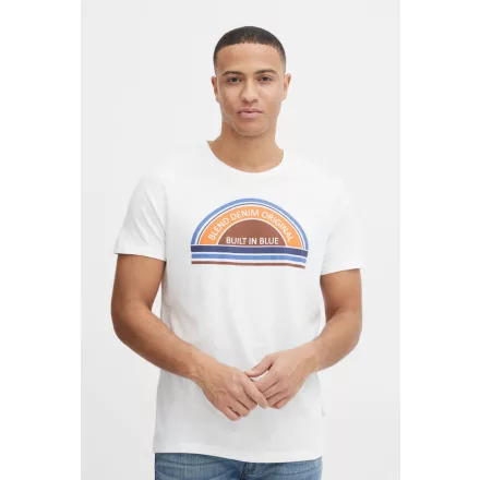 klasszikus BLEND férfi póló  kerek nyakú Ing 20715022-110602 fehér Méret: 2XL