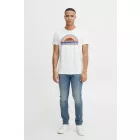 klasszikus BLEND férfi póló  kerek nyakú Ing 20715022-110602 fehér Méret: 2XL