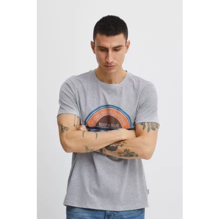klasszikus BLEND férfi póló  kerek nyakú Ing 20715022-200274 szürke Méret: L