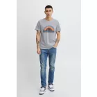 klasszikus BLEND férfi póló  kerek nyakú Ing 20715022-200274 szürke Méret: L