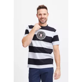   klasszikus FQ1924 FQTom SS férfi póló  kerek nyakú Ing 21900645-144115 kék Méret: M