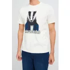 klasszikus BLEND férfi póló  kerek nyakú Ing 20717344-203633 fehér Méret: 2XL