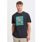 klasszikus tömör SDNong férfi póló  kerek nyakú Ing 21108418-194008 fekete Méret: 2XL