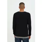 klasszikus BLEND férfi elegáns kötött Pulóver  kerek nyakú kötött Pulóver 20717260-194007 fekete Méret: M
