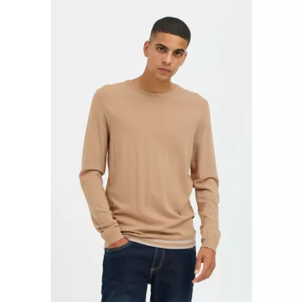 klasszikus BLEND férfi elegáns kötött Pulóver  kerek nyakú kötött Pulóver 20717260-161315 bézs Méret: XL