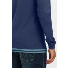 klasszikus BLEND férfi vékony kötött pulóver legénységi nyakkal 20717260-194024 Kék Méret:2XL