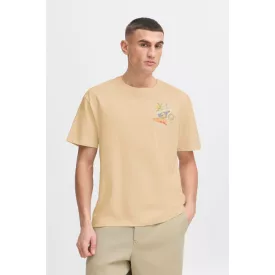   klasszikus tömör SDPavan férfi póló  print Ing 21108601-160920 bézs Méret: 2XL