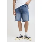 klasszikus tömör SDRyan férfi farmer Sort Rövidnadrág  díszgomb Farmer Sort Rövidnadrág 21108646-700029 kék Méret: XL