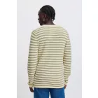 klasszikus BLEND BHAjlan férfi vékony kötött pulóver címke részlettel kötött pulóver 20717703-190515 Zöld Méret:S