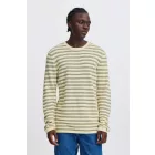 klasszikus BLEND BHAjlan férfi vékony kötött pulóver címke részlettel kötött pulóver 20717703-190515 Zöld Méret:XL