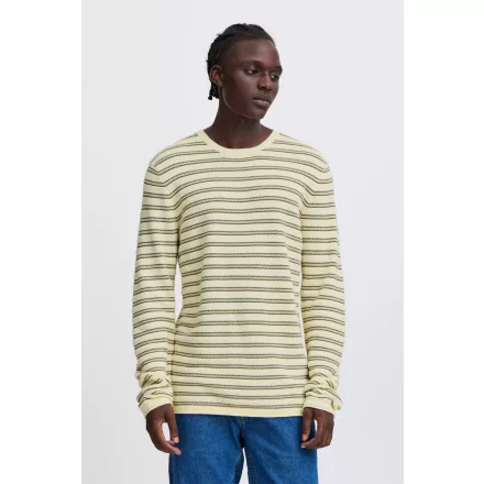 klasszikus BLEND BHAjlan férfi vékony kötött pulóver címke részlettel kötött pulóver 20717703-190515 Zöld Méret:XL