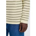 klasszikus BLEND BHAjlan férfi vékony kötött pulóver címke részlettel kötött pulóver 20717703-190515 Zöld Méret:XL