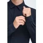 klasszikus alkalmi FRIDAY CFFolke LS férfi business Ing  gomb placket hosszú-újj Ing 20505638-194013 kék Méret: L