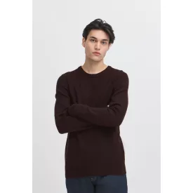   klasszikus CASUAL FRIDAY CFHeine férfi vastag kötött pulóver címke részlettel kötött pulóver 20505605-193911 Fekete Méret:XL