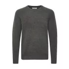 klasszikus CASUAL FRIDAY CFHeine férfi vastag kötött pulóver címke részlettel kötött pulóver 20505605-50818 Szürke Méret:L