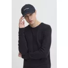 klasszikus CASUAL FRIDAY CFHeine férfi vastag kötött pulóver címke részlettel kötött pulóver 20505605-194013 Kék Méret:L