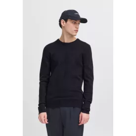   klasszikus CASUAL FRIDAY CFHeine férfi vastag kötött pulóver címke részlettel kötött pulóver 20505605-194013 Kék Méret:M