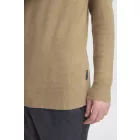 klasszikus CASUAL FRIDAY CFHeine férfi vastag kötött pulóver címke részlettel kötött pulóver 20505605-1713121 Bézs Méret:XL