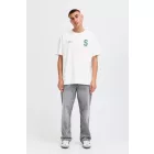 klasszikus tömör SDRowdy férfi póló  kerek nyakú Ing 21108686-114201 fehér Méret: 2XL