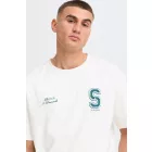 klasszikus tömör SDRowdy férfi póló  kerek nyakú Ing 21108686-114201 fehér Méret: 2XL