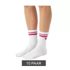 10 pár Comfortable ZWILLINGSHERZ  női Tennis Zokni  szív Embroidery, Everyday Zokni, pamut Zokni 4603S K248141 fehér/rózsaszín Méret: N