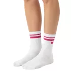 10 pár Comfortable ZWILLINGSHERZ  női Tennis Zokni  szív Embroidery, Everyday Zokni, pamut Zokni 4603S K248141 fehér/rózsaszín Méret: N