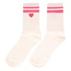10 pár Comfortable ZWILLINGSHERZ  női Tennis Zokni  szív Embroidery, Everyday Zokni, pamut Zokni 4603S K248141 fehér/rózsaszín Méret: N