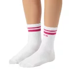 10 pár Comfortable ZWILLINGSHERZ női Tennis Zokni  MOIN Embroidery, Everyday Zokni, pamut Zokni 4603S K248142 fehér/rózsaszín Méret: N