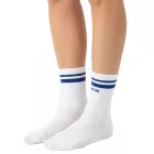 10 pár comfortable ZWILLINGSHERZ női tennis Zokni  MOIN embroidery, everyday Zokni, pamut Zokni 4603S K248142 fehér/kék Méret: N