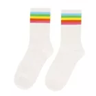 10 pár Comfortable ZWILLINGSHERZ női Tennis Zokni  Rainbow Design, Everyday Zokni, pamut Zokni 4603S K248143 fehér/rózsaszín/kék/zöld/narancssárga/sárga Méret: N