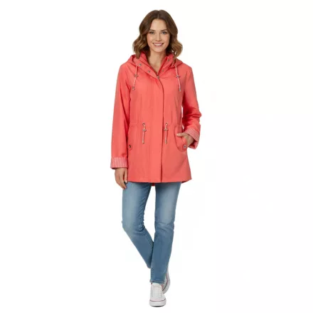 Timeless Wedolina Linda női Transitional dzseki kabát Kabát, nadrág kabát  Detachable kapucni, Sporty Spring dzseki kabát Kabát 12210824 barack-narancssárga Méret: M