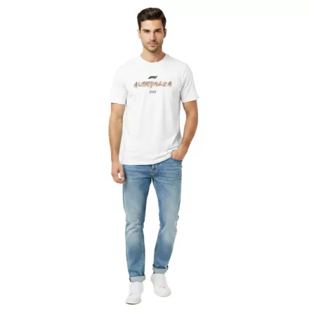 Sporty Puma Formula 1 GP2024 Australia férfi póló pamut Ing Melbourne F1 701226983 001 fehér Méret: XXS