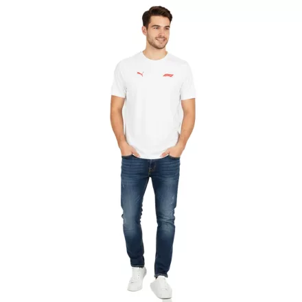Sporty PUMA x F1 Formula 1 Motorsport férfi póló, pamut Ing, F1 klasszikus 701228165 002 fehér Méret: XS