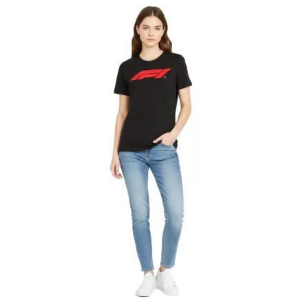 Sporty PUMA x F1 Formula 1 Motorsport női póló, pamut Ing, F1 klasszikus 701229125 001 fekete Méret: XS