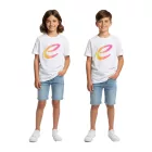 Colorful Formula E gyerek'' nadrág-újj póló, Sustainable pamut Ing  Formula E Logo 701223593 001 fehér/rózsaszín/sárga Méret: 116